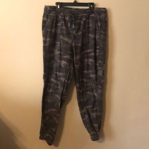 Womens camouflage joggers. Size 12
